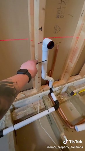 Another way you can secure waste pipe within a stud walls 🤙🏼￼￼