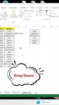 How to Create Dropdown List in Excel | Easy Data Validation Tutorial#excel