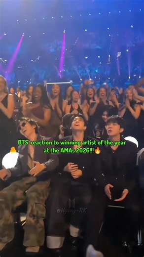 BTS' reaction to winning artist of the year at the AMAs 2026🔥🤗💜