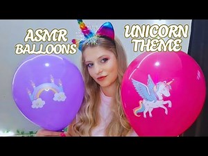 ASMR Unicorn Balloon Fun | Inflating & Playing Sounds🦄