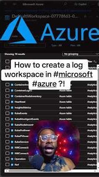 How to create a log workspace in #microsoft #azure ?!