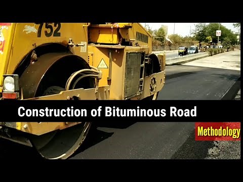 Construction of Bituminous Concrete Road,work methodology & Procedure, Asphalt road,