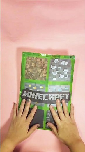 ASMR video Unboxing MINECRAFT BLIND BAG #papercraft #blindbag #minecraft #lavachicken
