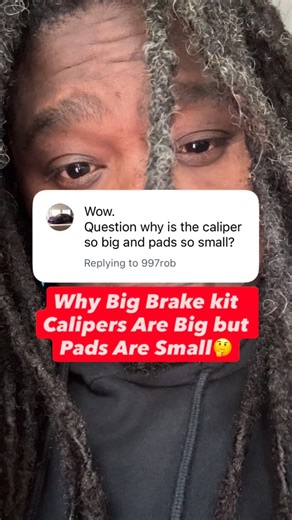 Conroy Davis on Instagram: "Ever wonder why big brake kit calipers are HUGE but the pads are small?🤔 Because the size isn’t for the pad — it’s for the pistons, strength, and heat management. The rotor gives you stopping power, the pistons give you pressure, and the pad just needs the right size to apply force. BBKs are engineering, not cosmetics."