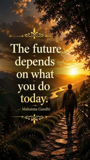 ✨ “The future depends on what you do today.” – Mahatma Gandhi