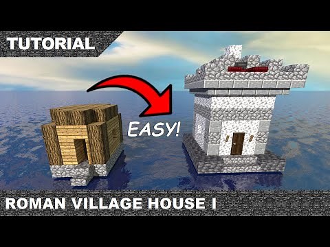 Minecraft Roman Villager Easy House Tutorial 1