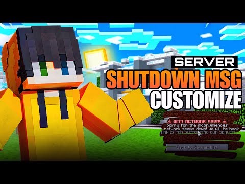CUSTOMIZE MINECRAFT SERVER RESTART AND SHUTDOWN MESSAGE | SET CUSTOM OFF MSG