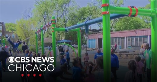 New eco-friendly playground at West Side elementary school officially opens