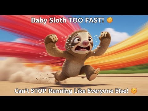 🦥 Baby Sloth TOO FAST! 😱💨 | Can't STOP Running Like Everyone Else!