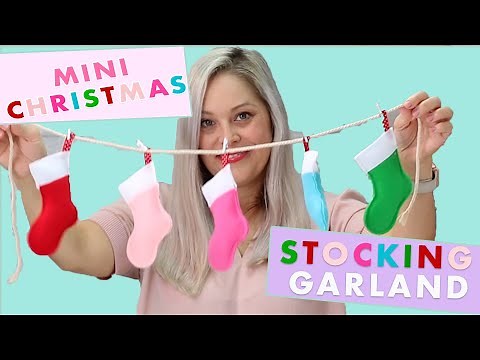 How To Make A Mini Christmas Stocking Garland + FREE Sewing Pattern
