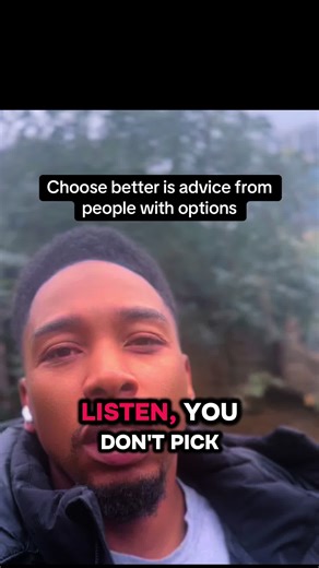 Everyone’s quick to judge from the outside. “Pick better friends.” “Pick better partners.” “Pick better people.” But real life doesn’t work like that. Most people don’t start life with options, guidance, or examples. They move with what’s around them. What feels familiar. What feels normal at the time. Patterns don’t mean you’re stupid. They mean something hasn’t healed yet. And the moment you clock that pattern, that’s when responsibility starts — not blame.