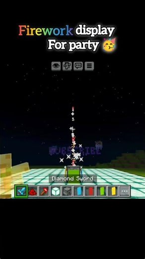 Firework display for party 🎉 #shorts #minecraft