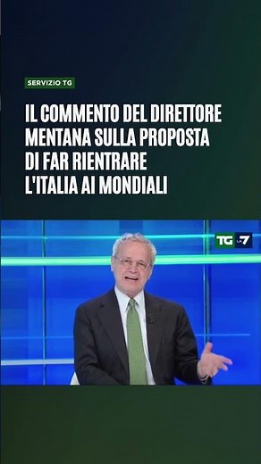 Mentana on the proposal to allow Italy to return to the World Cup: a sardonic comment
