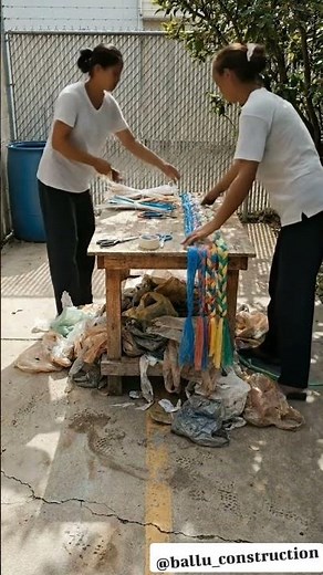Turn Plastic Bags Into Waterproof Eco Mats ♻️ Amazing Recycling Hack #Shorts