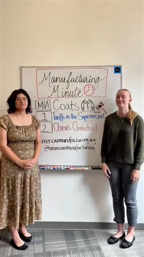Today's Manufacturing Minute! 🍂 From Made-in-USA coats, the tariff fight at the Supreme Court, and China’s tightening grip on critical supply chains --> today’s #ManufacturingMinute is PACKED. 🇺🇸⚖️🧥🇨🇳 Don’t miss it — watch now! #MadeInUSA #TradePolicy #EconomicSecurity | Alliance for American Manufacturing