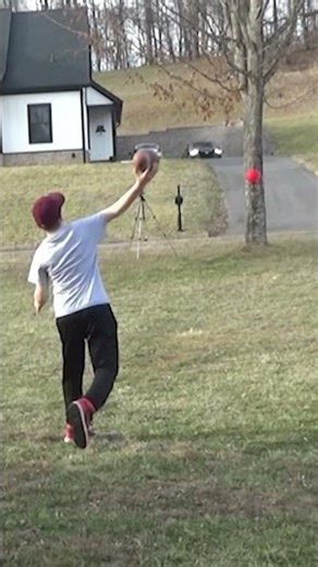 Ballon Popping Trick Shot With A Football #shorts