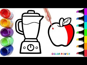 How To Draw a Blender and Apple | Step by Step Tutorial