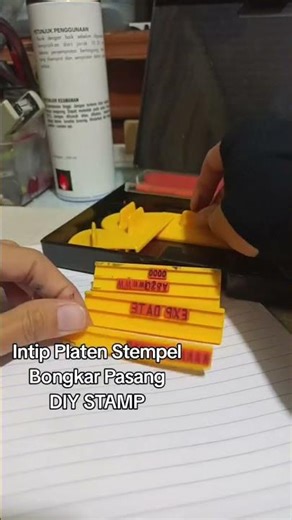 DIY Stamp Shiny S200 Platen Stempel Bongkar Pasang Huruf dan Angka bisa disusun sesuai keinginan.