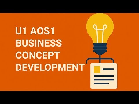 Business Concept Development (VCE Business U1 AOS1)