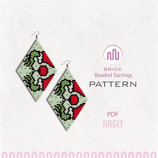 Grinch Beaded Fringe Earrings Pattern, Christmas Brick Stitch (PDF Download), Holiday, Movie, Festive, Cartoon - Etsy Canada