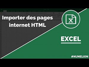 Importer des pages internet dans Excel - Tableau HTML