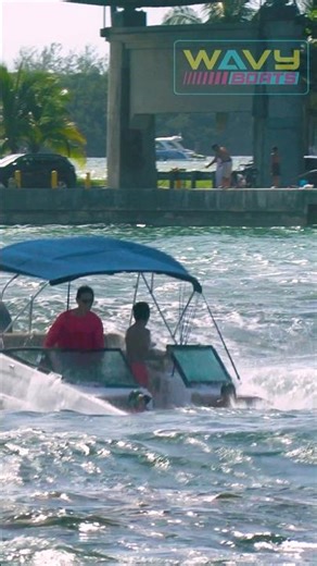 Dad of the year at Haulover Inlet ! | Wavy Boats