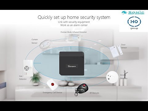 smart home sonoff alarm system with bridge RF433 MHz remote ( sonoff tutorial ) #3