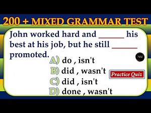 200 + Mixed Grammar Questions for All Levels | Grammar Practice for Competitive Exams🎓| No.1 Quality