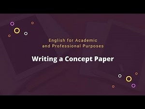 EAPP: Writing a Concept Paper