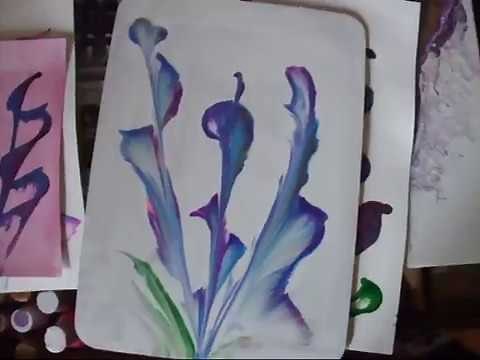 Acrylic Pouring: String Painting