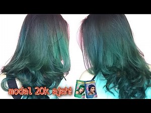 Tutorial Cat Rambut Sendiri! Pakai Miranda | Warna Biru + Hijau