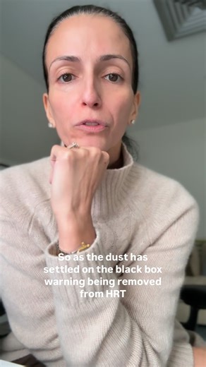 Noor Al-Humaidhi MD on Instagram: "As the dust has settled on the FDA’s move to remove the blackbox warning on HRT products. I’m hearing a lot of negativity from the powers that be in menopause and I have a few things to say about that. #menopause #hrt #perimenopause"
