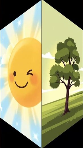 sun and wind against a tree #animation #education #cartoon #cartoons #funny