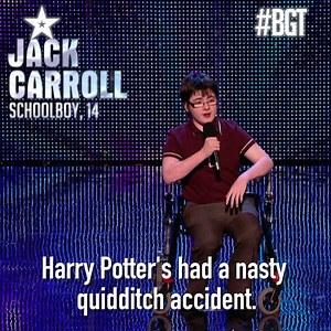 666K views · 25 reactions | Start your Friday with a laugh  Comedian Jack Carroll was just 14 years old when he performed in front of the #BGT Judges and it's fair to say that he absolutely SMASHED his first audition. | STV | Facebook