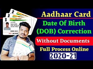 Date Of Birth (DOB) Correction In Aadhaar Card Online without Documents | Full Process Step By Step