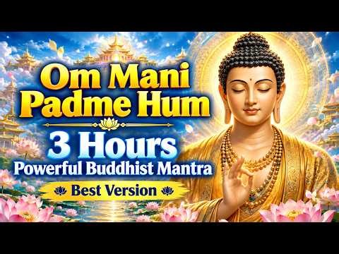 Om Mani Padme Hum 3 Hours | Powerful Buddhist Mantra for Peace, Healing & Inner Calm