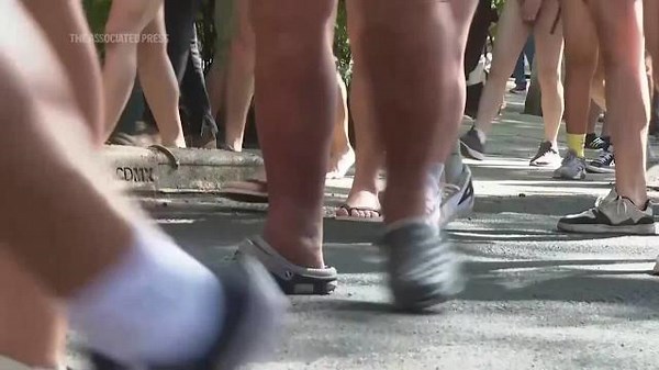 Nudists march in Mexico City to celebrate body positivity
