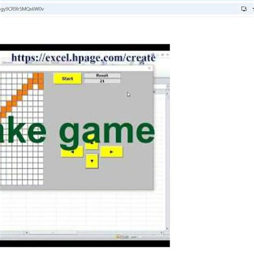 Create your own Snake game in Excel VBA This is how this program is created