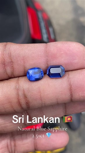 Variety - Natural Blue Sapphire Origin - Sri Lanka Treatment - Heated Weight - 2.55/ 2.65ct Shape - Oval mixed & Octagon Color - Royal Blue Comment - Clean Availability - Sold #like #follow #viral #trending #fashion