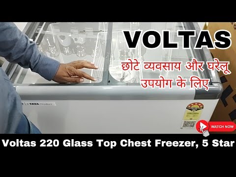 Voltas 220 ltr Glass Top Freezer: 5 Star Performance! ❄️🔥 MUST WATCH Review