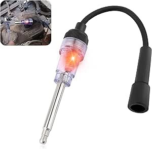 Spark Plug Tester with Indicator Lights,Spark Tester Small Engine for Check Ignition System,Universal Ignition Coil Tester Tool Car Accessories for Cars,Motorcycle,Lawn Mower (1PCS)