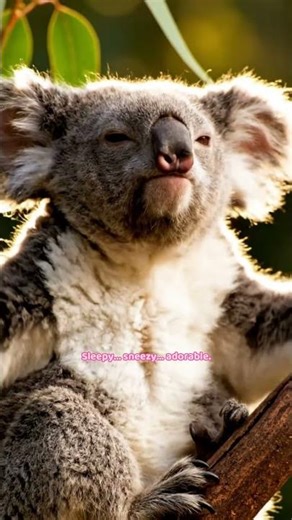Baby Koala Just Woke Up Too Cute!