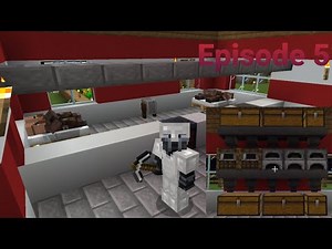 Aménagement de la FORGE automatique avec les fours et les forgerons ! Minecraft survie #5