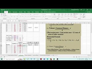 Earthwork Calculation by trapezoidal and Prismoidal Rule using Excel sheet