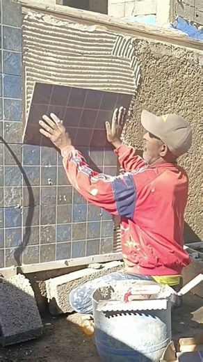 How to Install Pool Wall Porcelain Tiles | Waterproof & Perfect Finish #Shorts