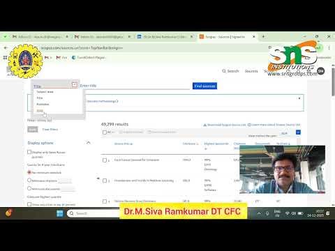 Scopus 2 | Research Profile | SNS Institutions