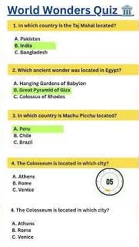 🌍 Can You Name These World Wonders? 🏛️ | World Wonders Quiz | Only 1% Get 5/5! #shorts