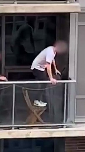 Man RISKS HIS LIFE to Rescue Cat From 6th Floor Balcony | Neighborhood Wars | A&E #shorts