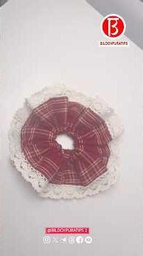 How to make a checkered hair tie