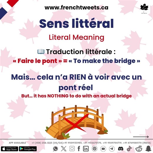 🇫🇷 Ever heard the French expression “Faire le Pont”?